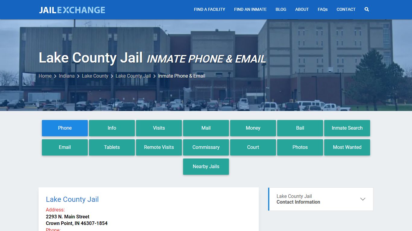Inmate Phone - Lake County Jail, IN - Jail Exchange